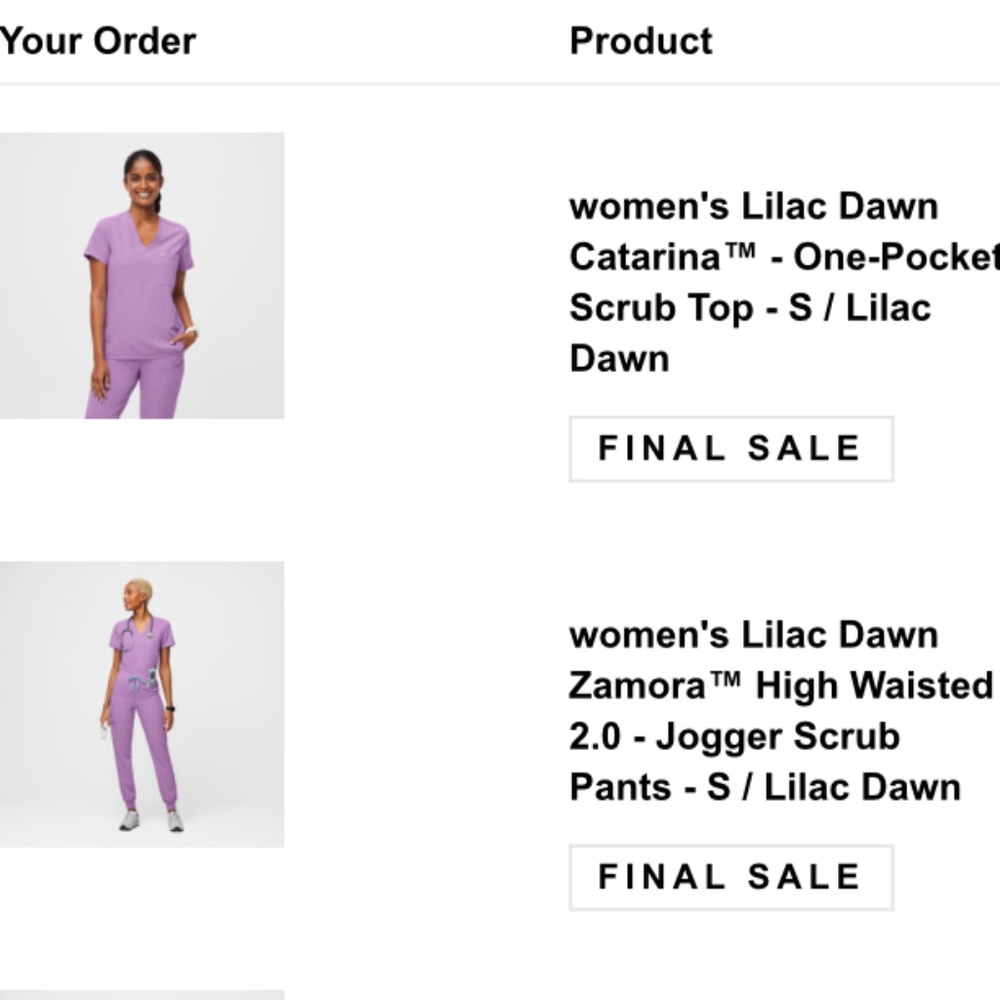FIGS Women’s Scrubs (Sm)